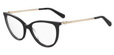 Premium Women Moschino Love Model Eyeglasses: MOL588 - Black- SpecSMART Eye Clinic (Diagonal View)